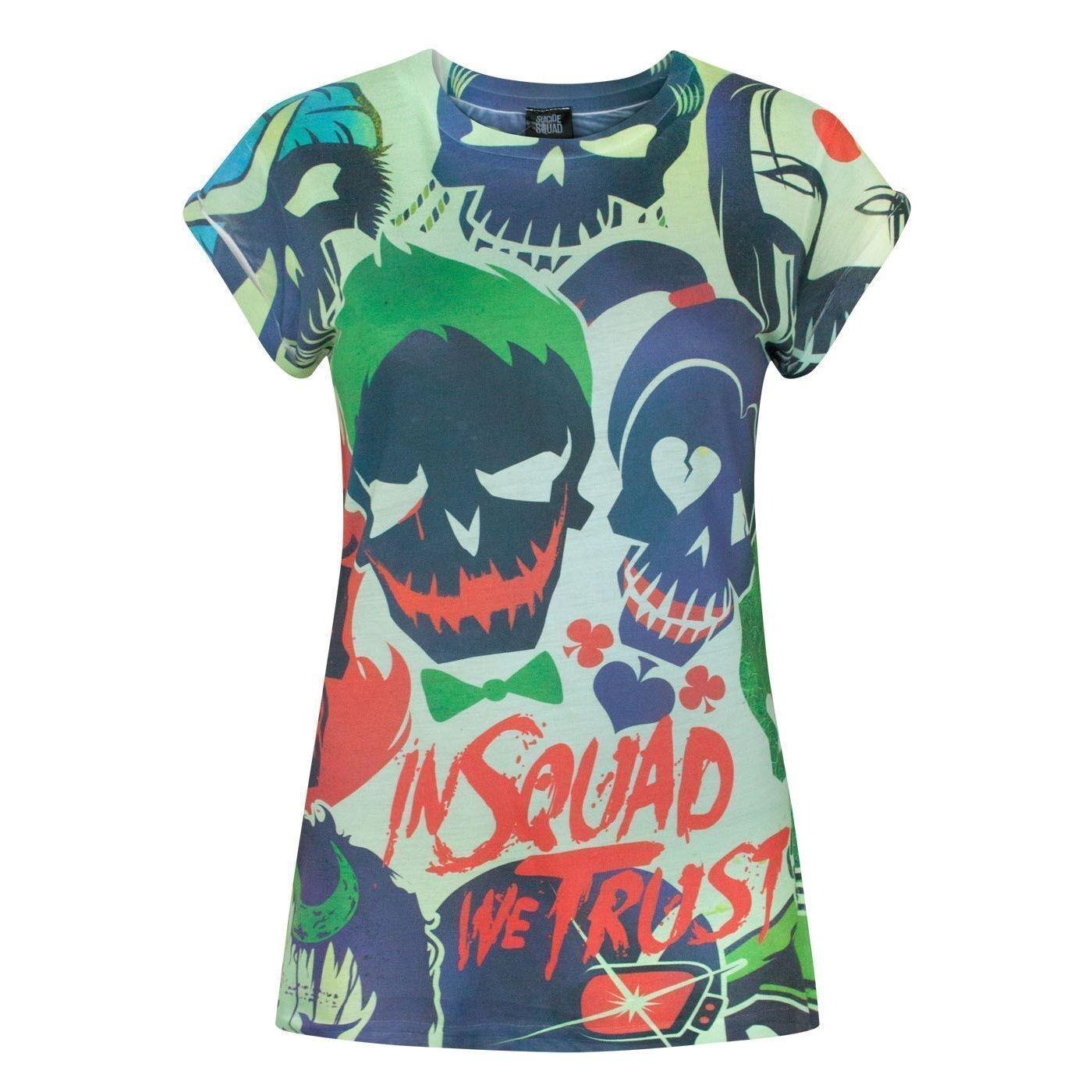 In Squad We Trust Tshirt Damen Multicolor XL von Suicide Squad