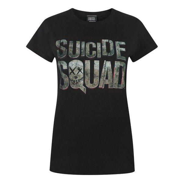 Logo Tshirt Damen Schwarz S von Suicide Squad