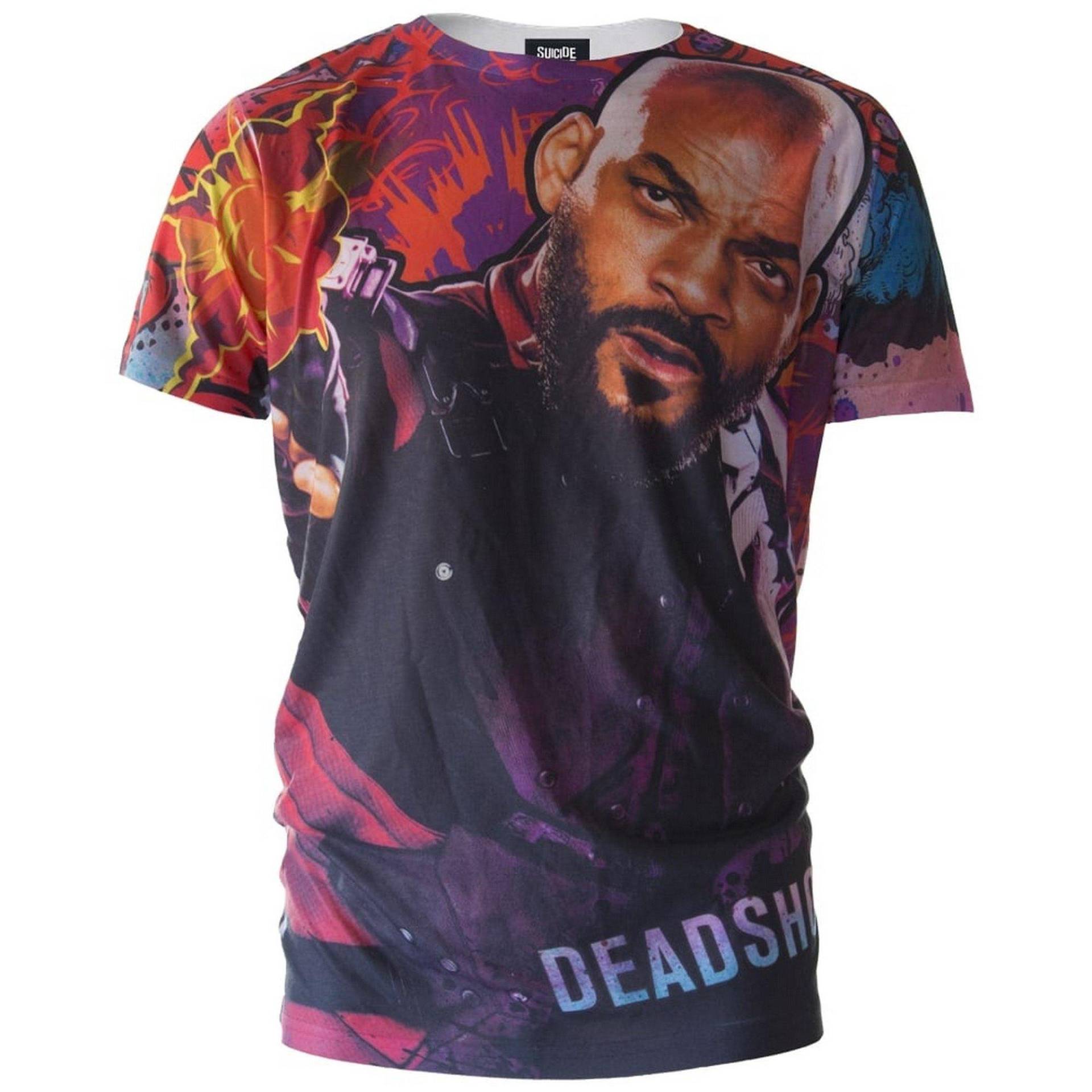 Tshirt Deadshot Graffiti Herren Multicolor S von Suicide Squad