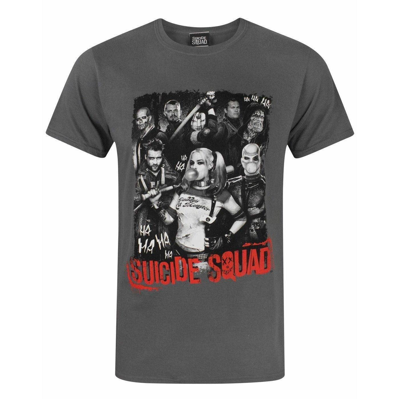 Tshirt Herren Charcoal Black L von Suicide Squad