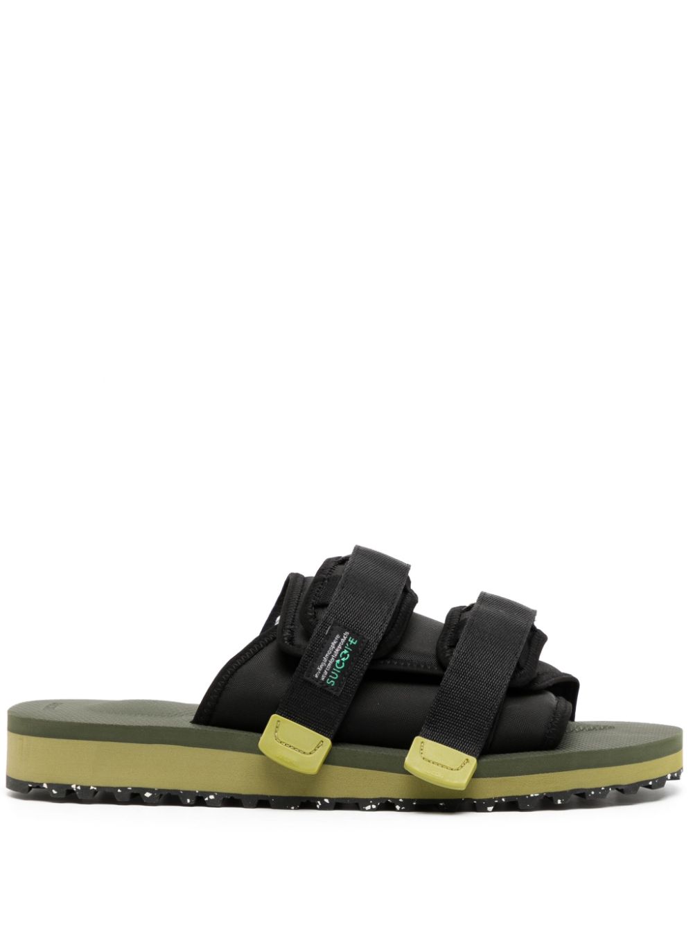 Suicoke Moto-Cab-Eco logo-patch slides - Green von Suicoke