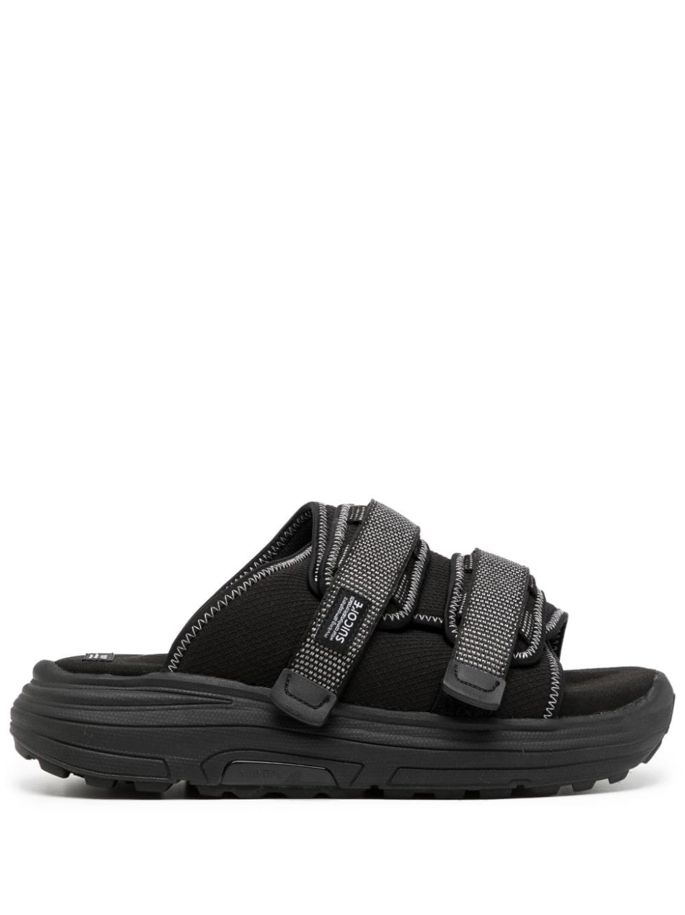 Suicoke Moto Run logo-patch slides - Black von Suicoke