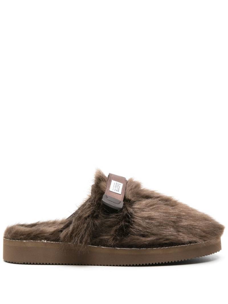 Suicoke Zavo faux-fur slippers - Brown von Suicoke
