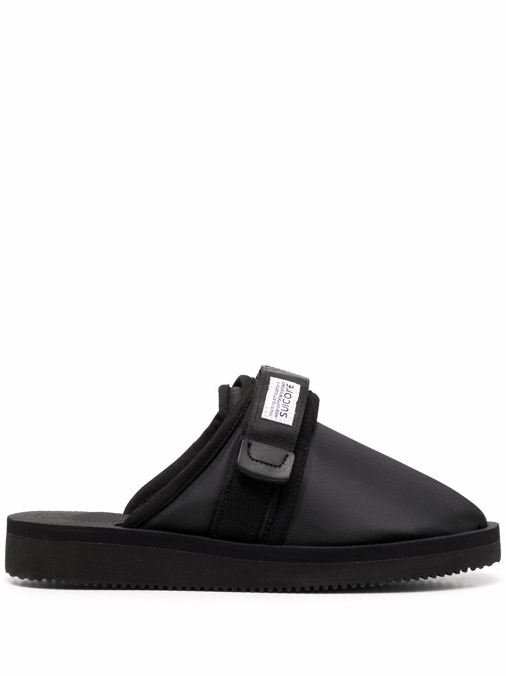 Suicoke logo-patch slippers - Black von Suicoke