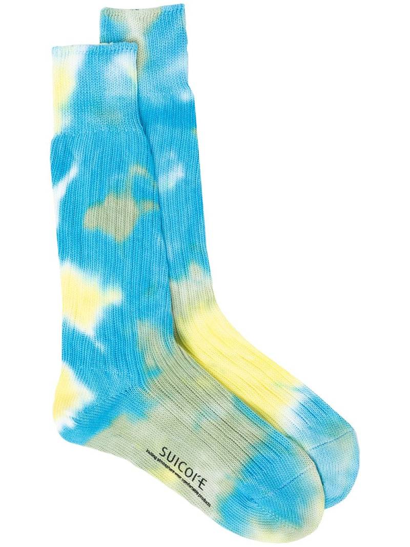 Suicoke tie-dye ankle socks - Blue von Suicoke