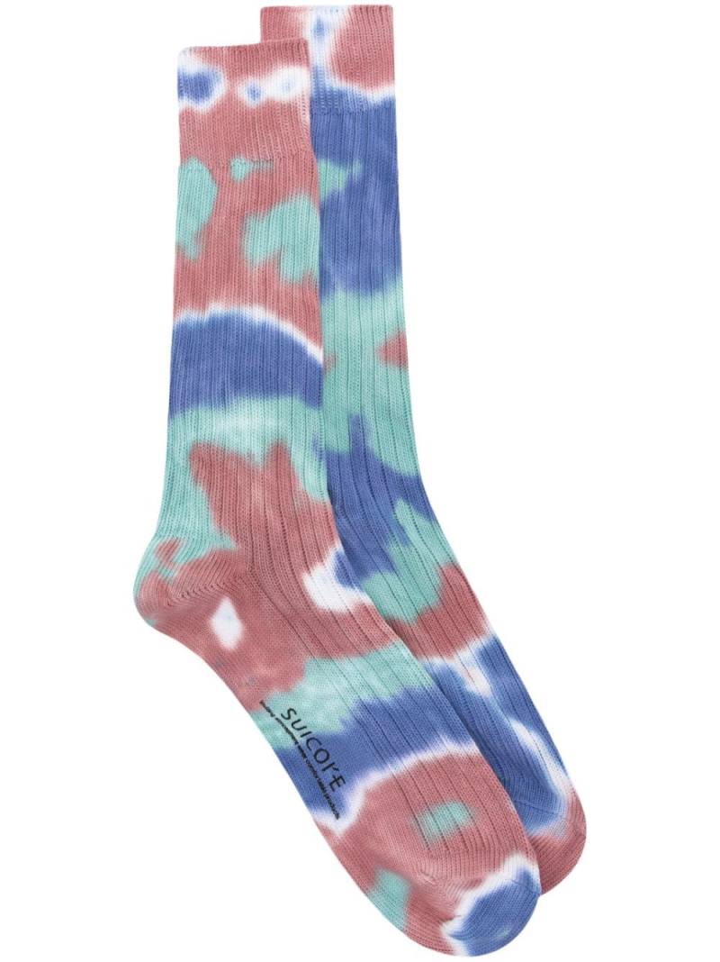 Suicoke tie-dye cotton socks - Blue von Suicoke