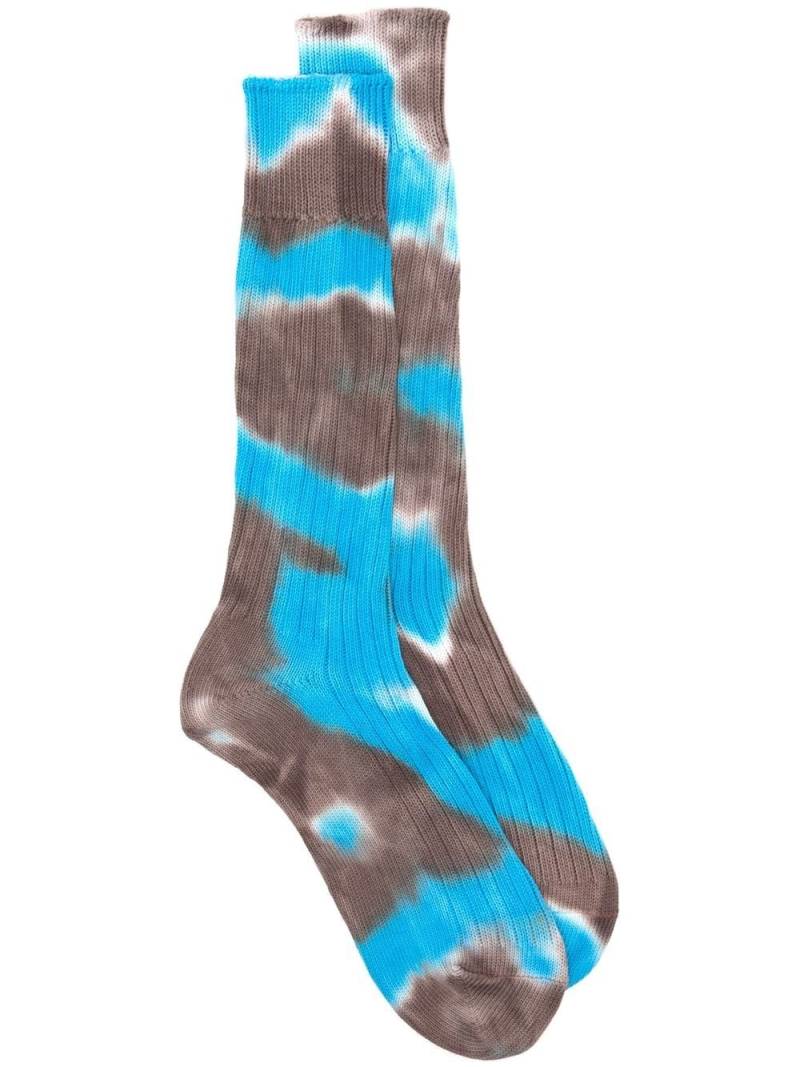 Suicoke tie-dye print socks - Brown von Suicoke