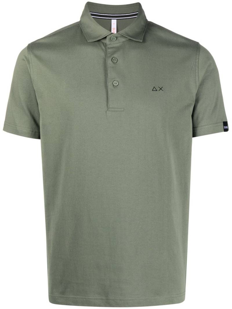 Sun 68 embroidered-logo cotton polo shirt - Green von Sun 68