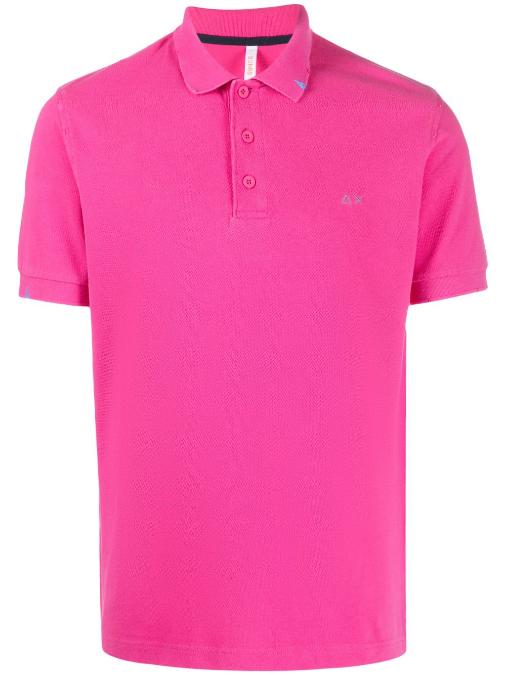 Sun 68 embroidered-logo cotton polo shirt - Pink von Sun 68