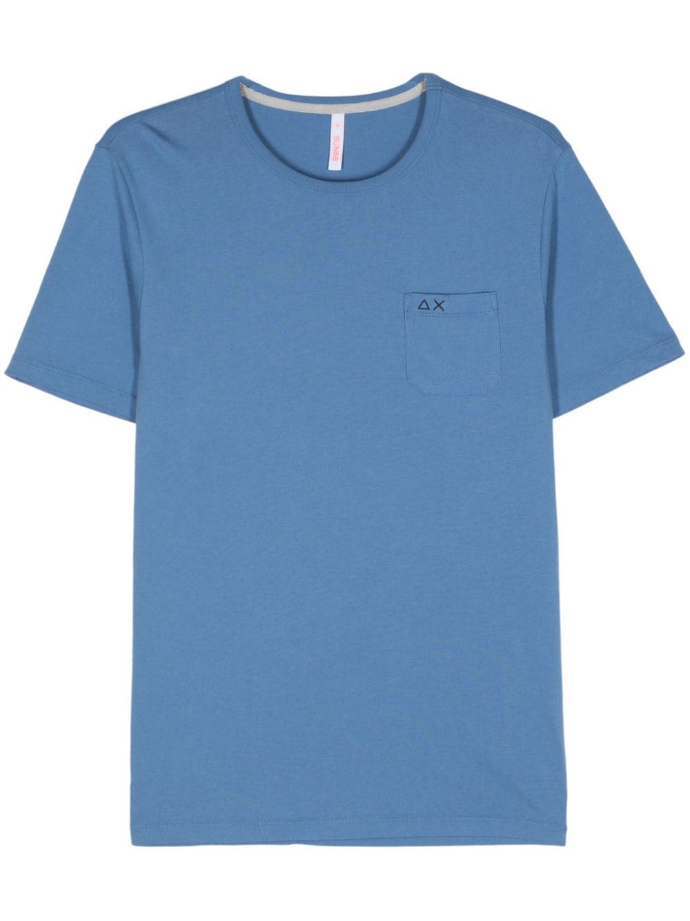 Sun 68 logo-embroidered cotton T-shirt - Blue von Sun 68