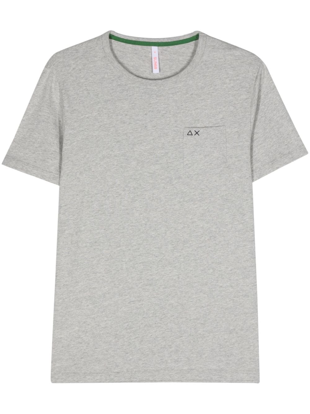Sun 68 logo-embroidered cotton T-shirt - Grey von Sun 68