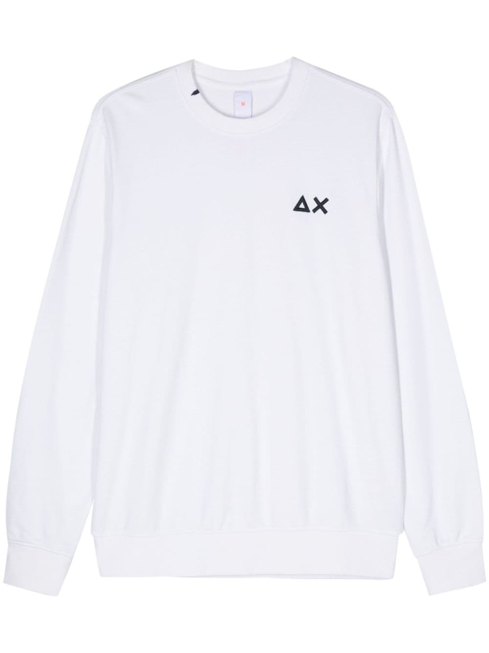 Sun 68 logo-embroidered long-sleeve sweatshirt - White von Sun 68