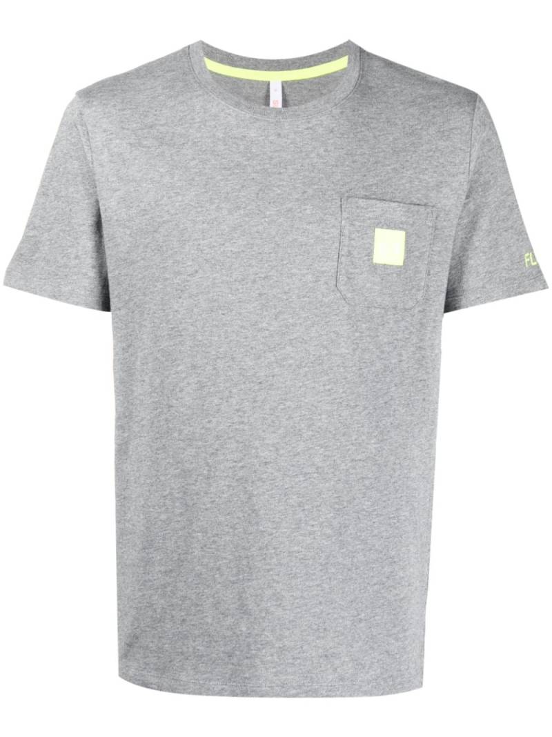 Sun 68 logo-patch cotton T-shirt - Grey von Sun 68