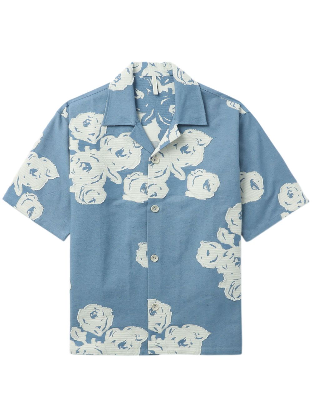 Sunflower Cayo floral-appliqué denim shirt - Blue von Sunflower