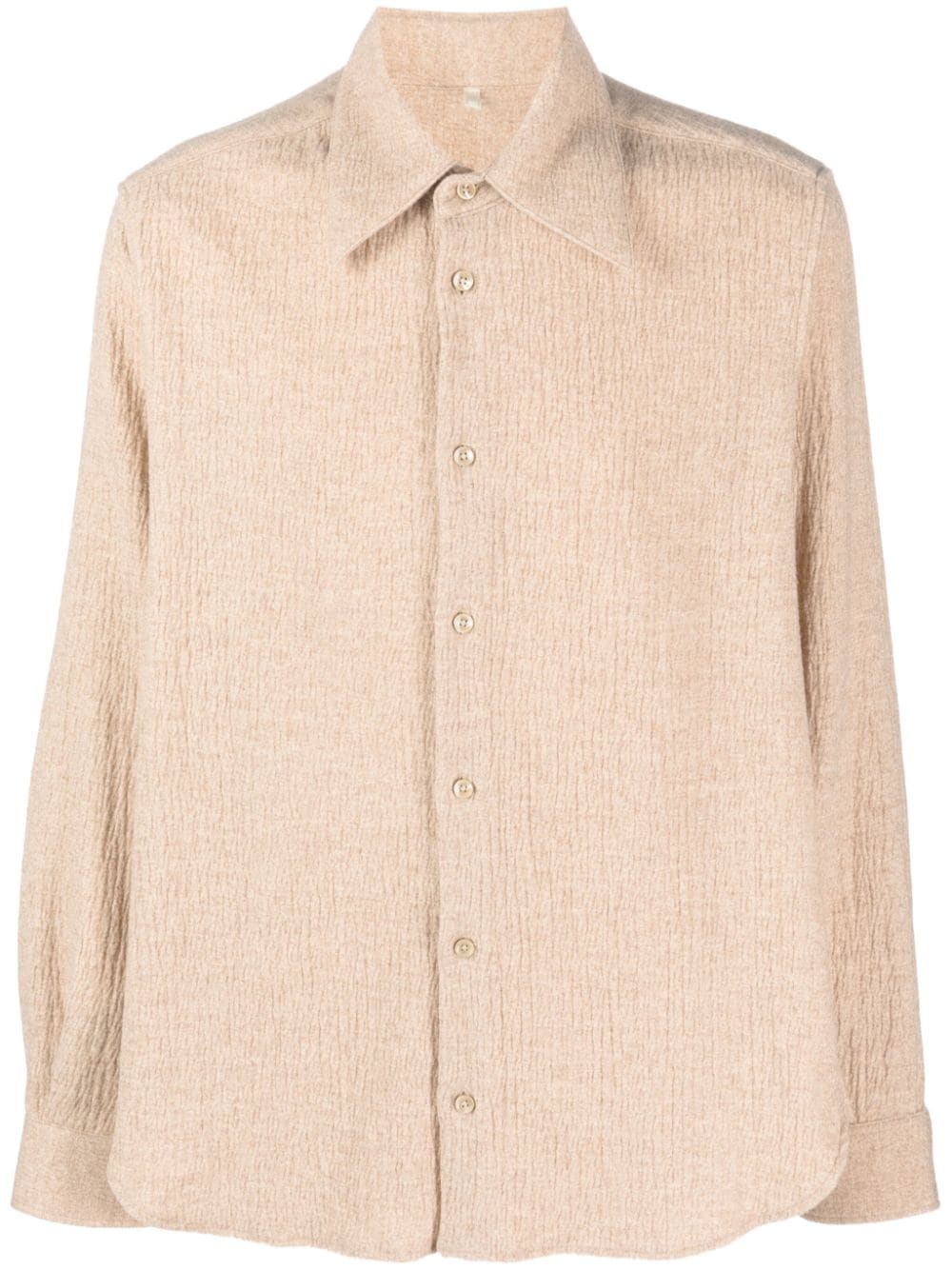 Sunflower crepe-texture pointed-collar shirt - Neutrals von Sunflower