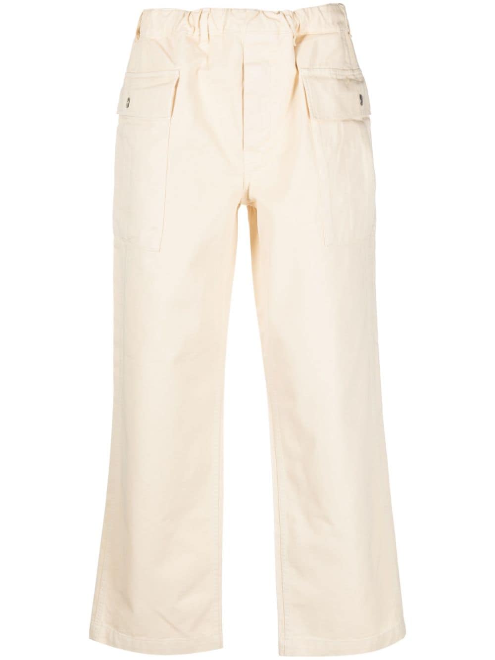 Sunflower elasticated-waist cropped cotton trousers - Neutrals von Sunflower