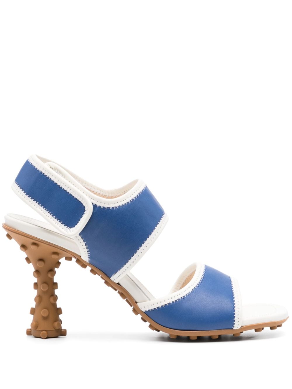 Sunnei 1000 Chiodi 85mm contrasting-trim sandals - Blue von Sunnei