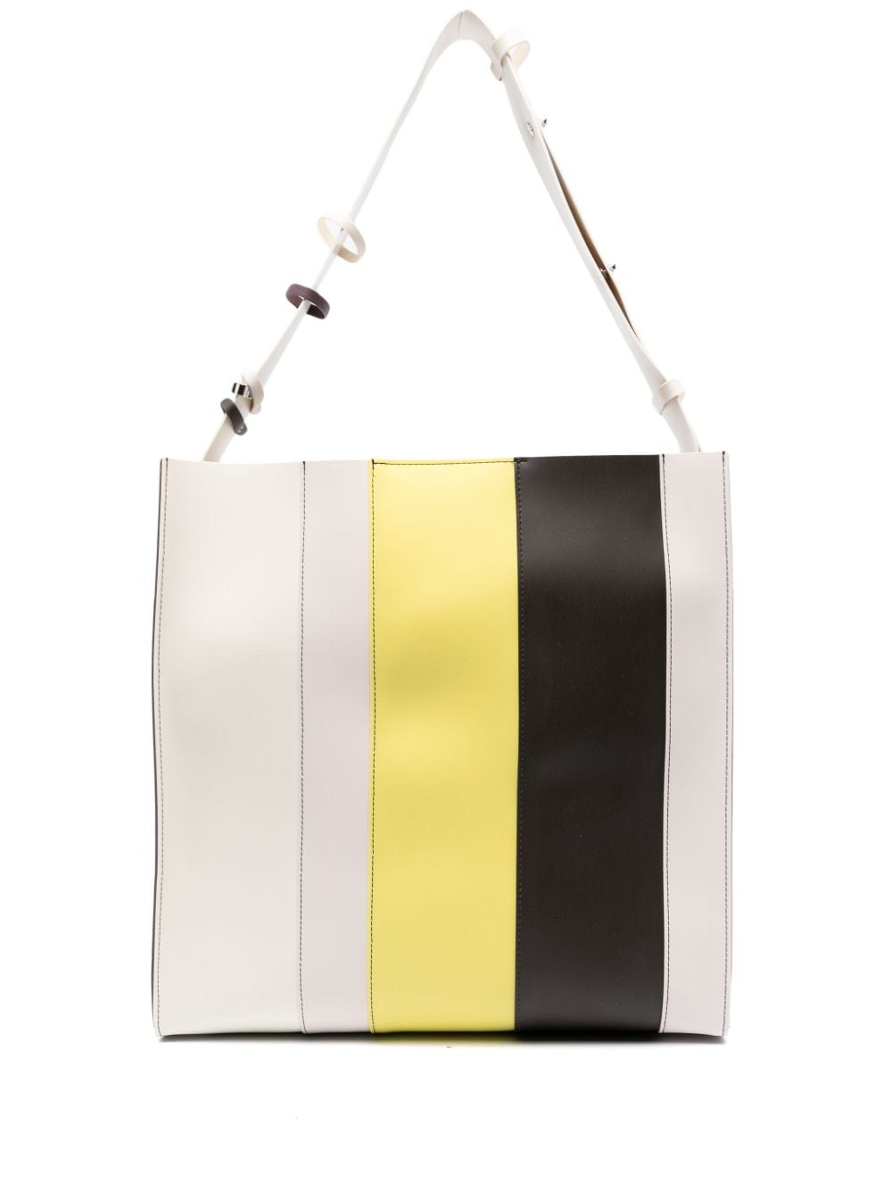 Sunnei Gomma 9 striped shoulder bag - Neutrals von Sunnei