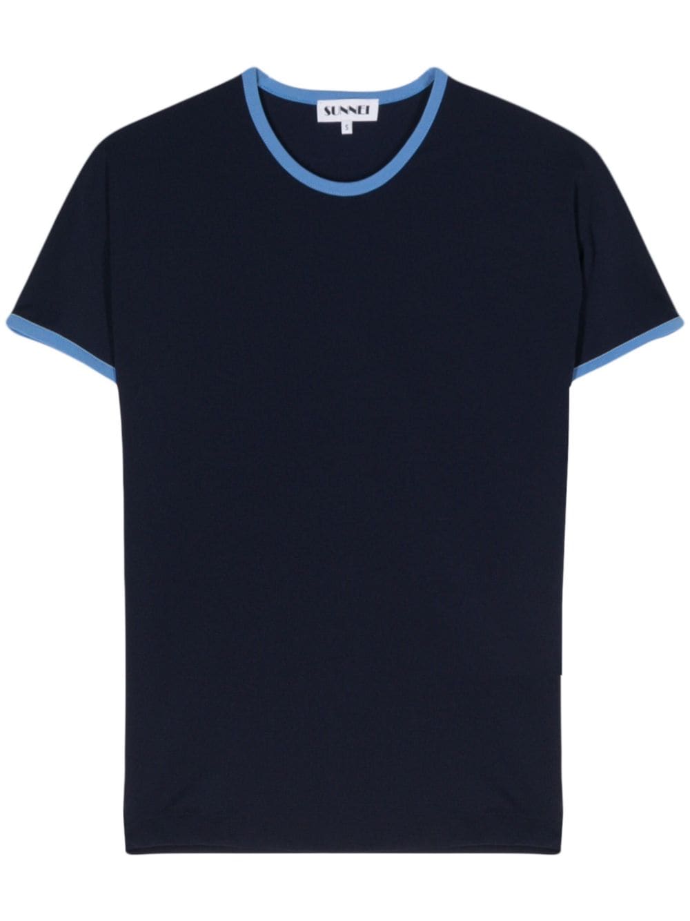 Sunnei contrasting-borders T-shirt - Blue von Sunnei