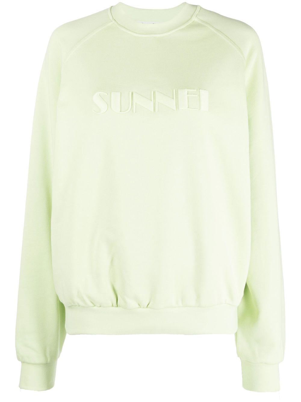 Sunnei embroidered-logo detail sweatshirt - Green von Sunnei