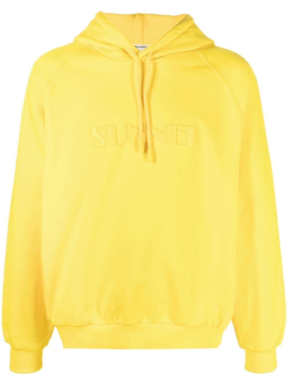 Sunnei logo drawstring hoodie - Yellow von Sunnei