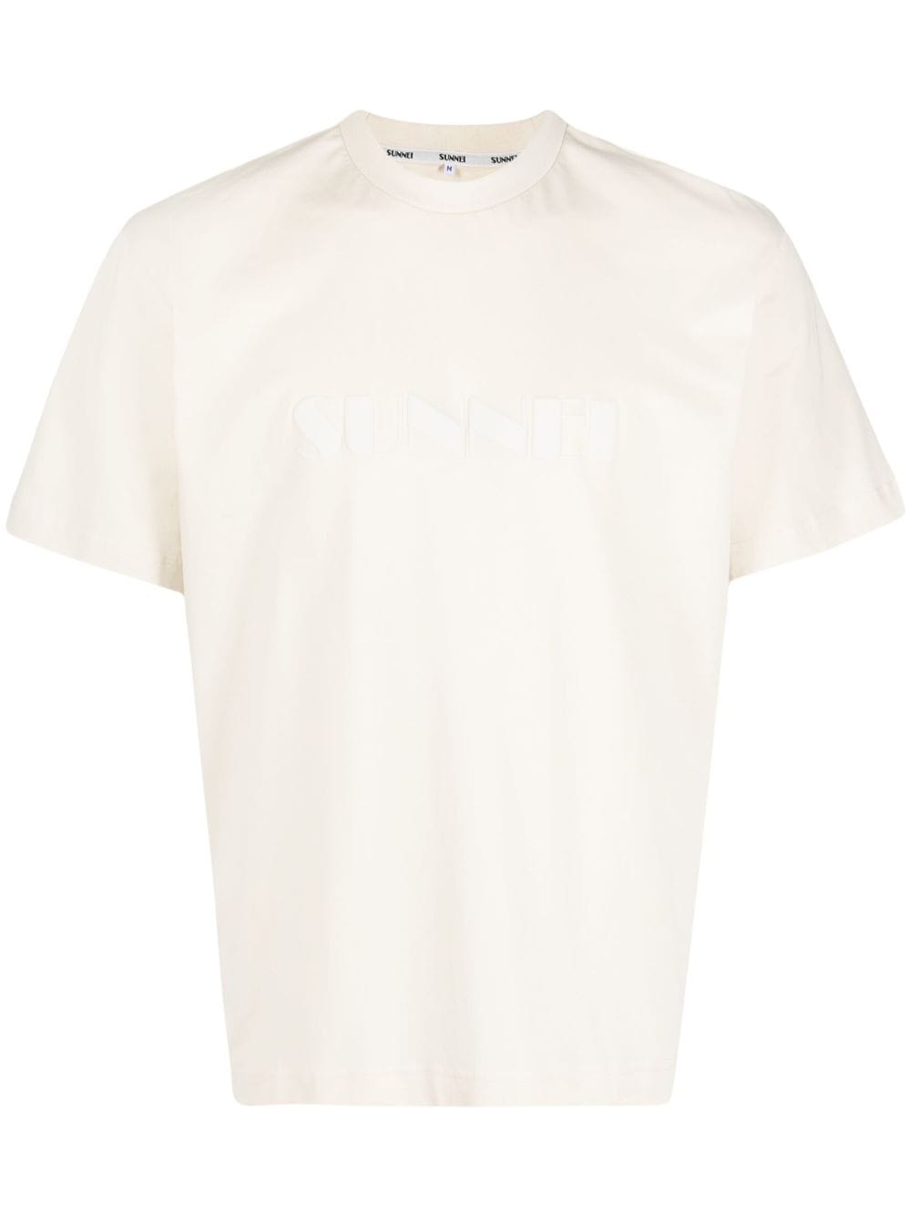 Sunnei logo-print cotton T-shirt - Neutrals von Sunnei