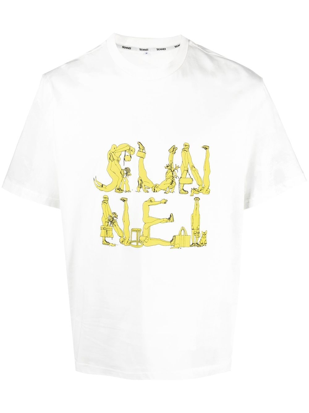 Sunnei logo-print cotton T-shirt - White von Sunnei