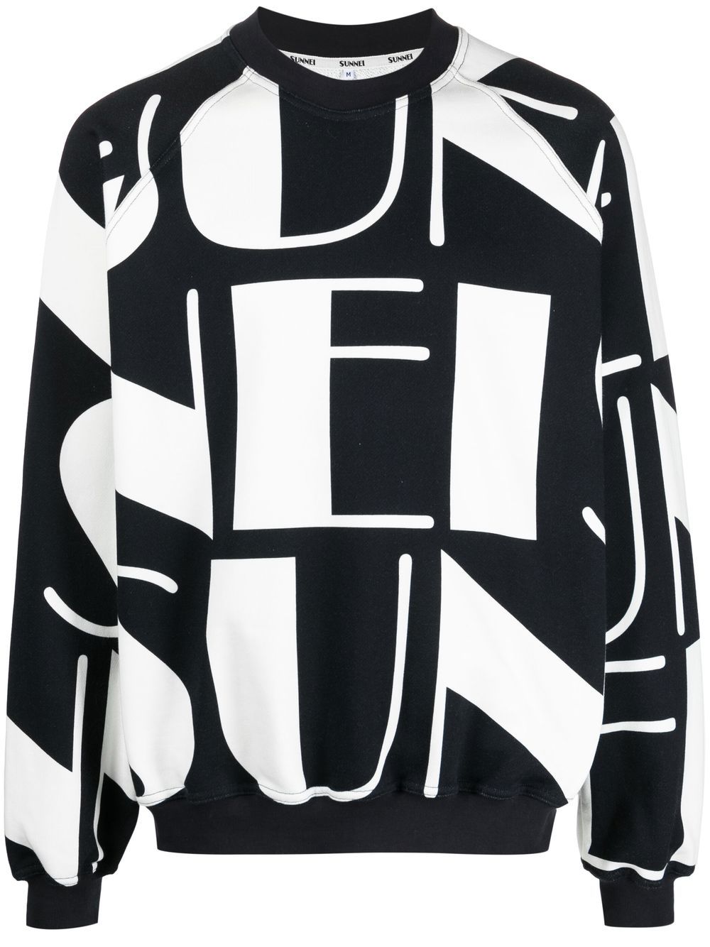 Sunnei logo-print long-sleeve sweatshirt - Blue von Sunnei