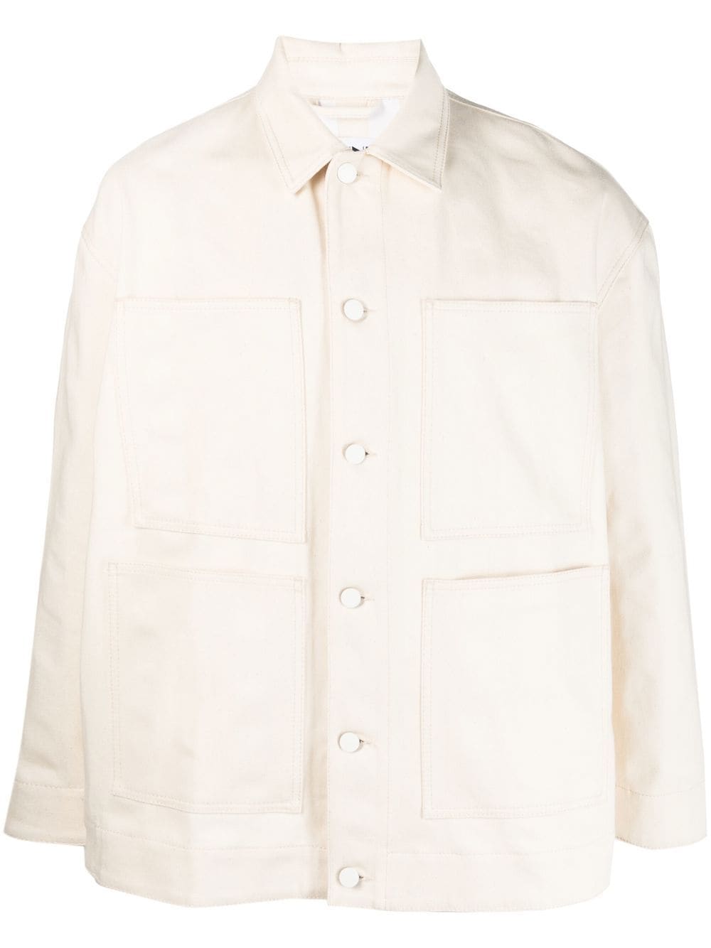 Sunnei longsleeved cotton shirt jacket - Neutrals von Sunnei