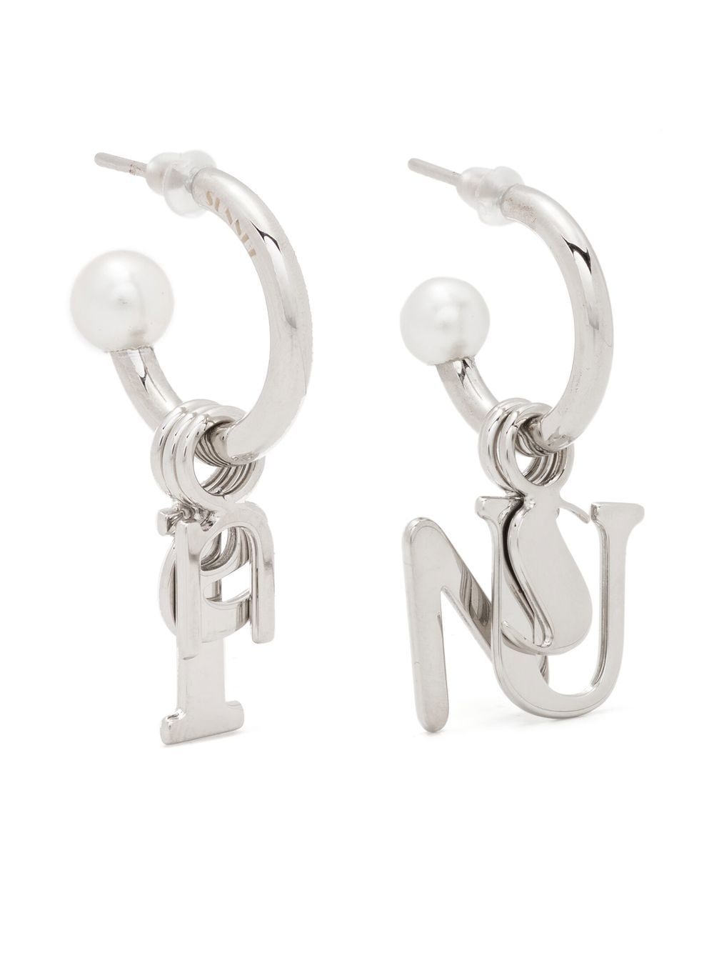 Sunnei metal letter earrings - Silver von Sunnei