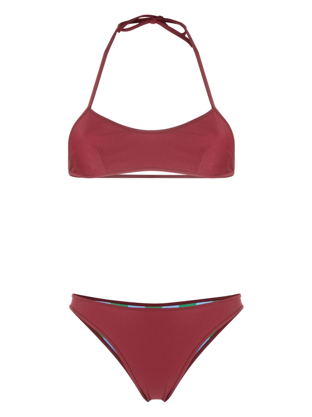 Sunnei reversible striped bikini set - Red von Sunnei