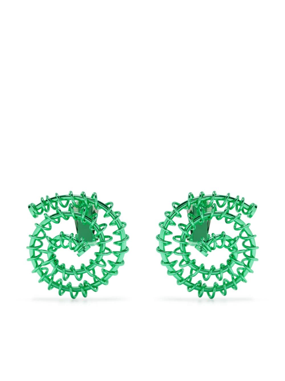 Sunnei spiral-bound circular-design earrings - Green von Sunnei