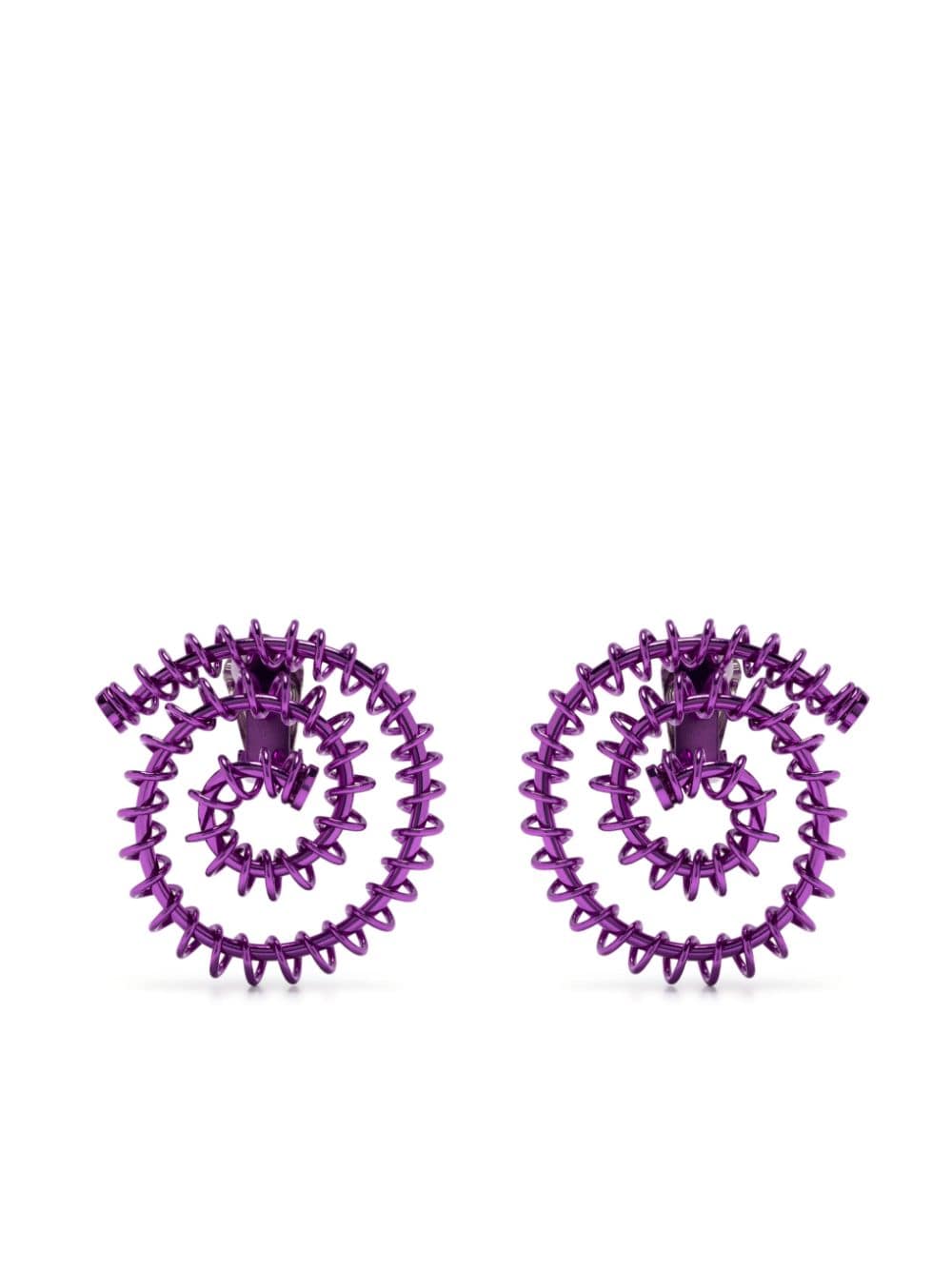 Sunnei spiral-bound circular-design earrings - Purple von Sunnei