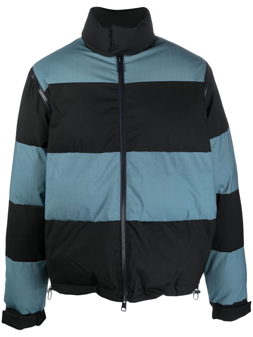 Sunnei striped puffer jacket - Blue von Sunnei