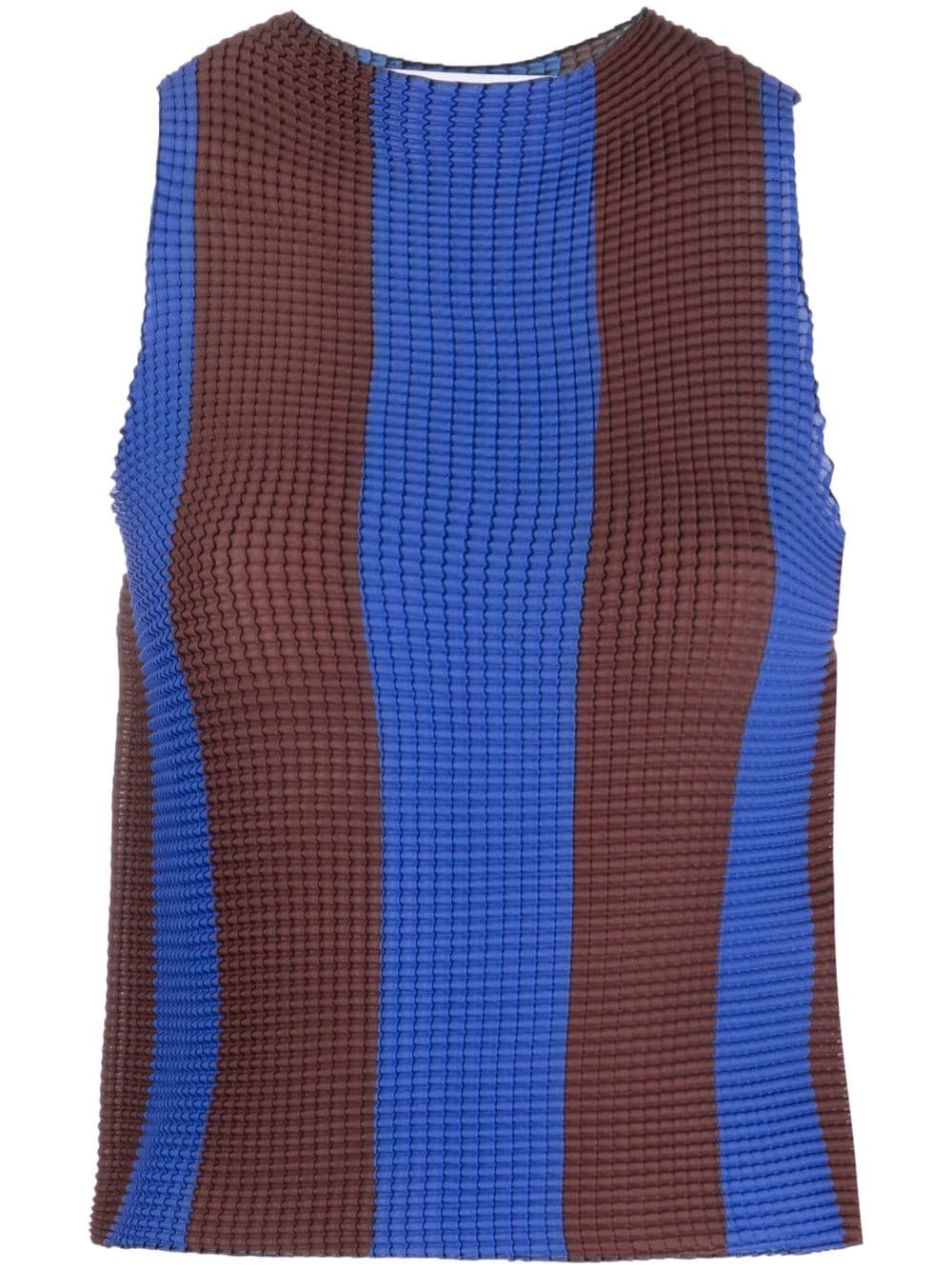 Sunnei striped sleeveless cropped top - Blue von Sunnei