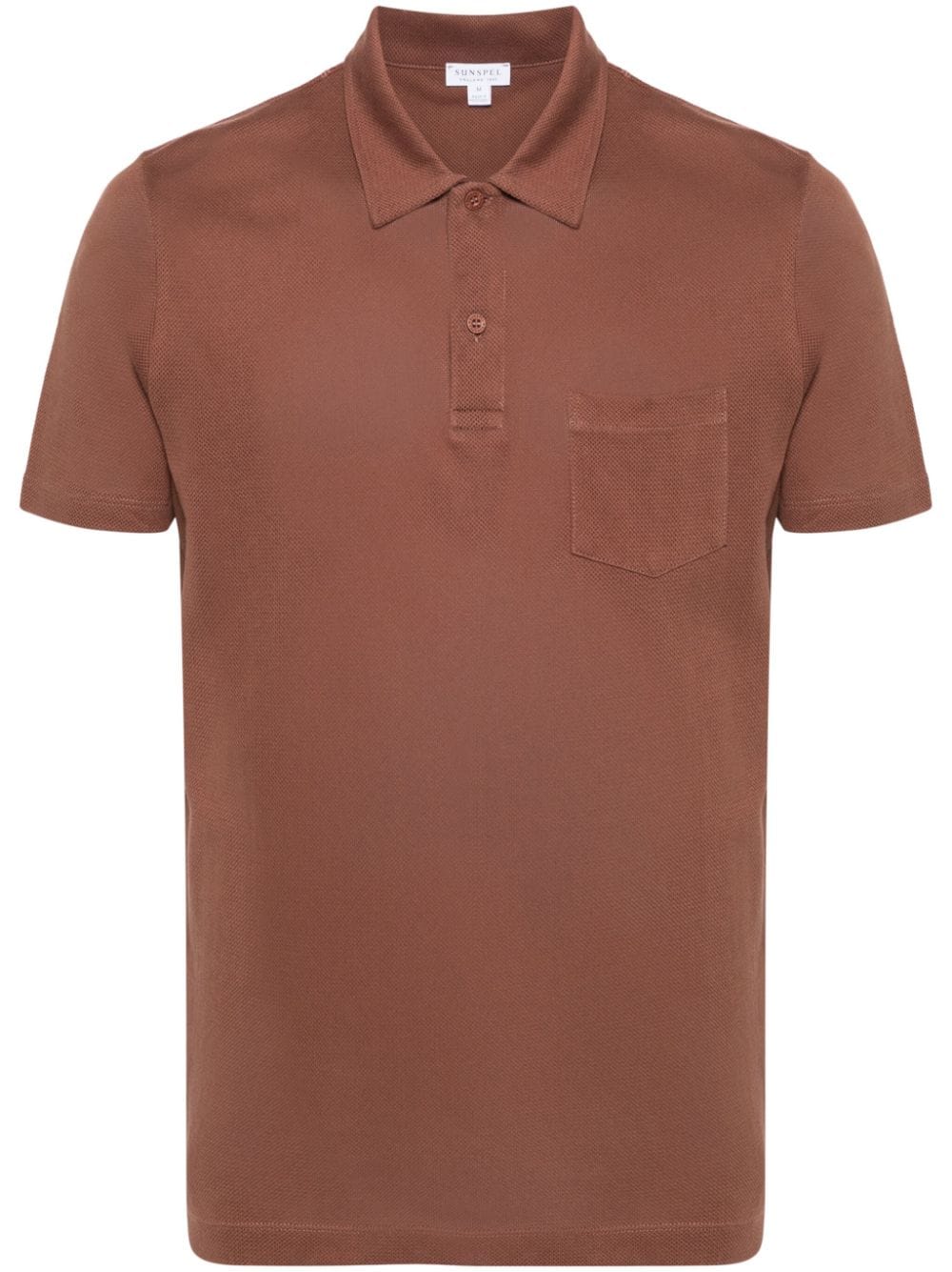 Sunspel Riviera mesh polo shirt - Brown von Sunspel