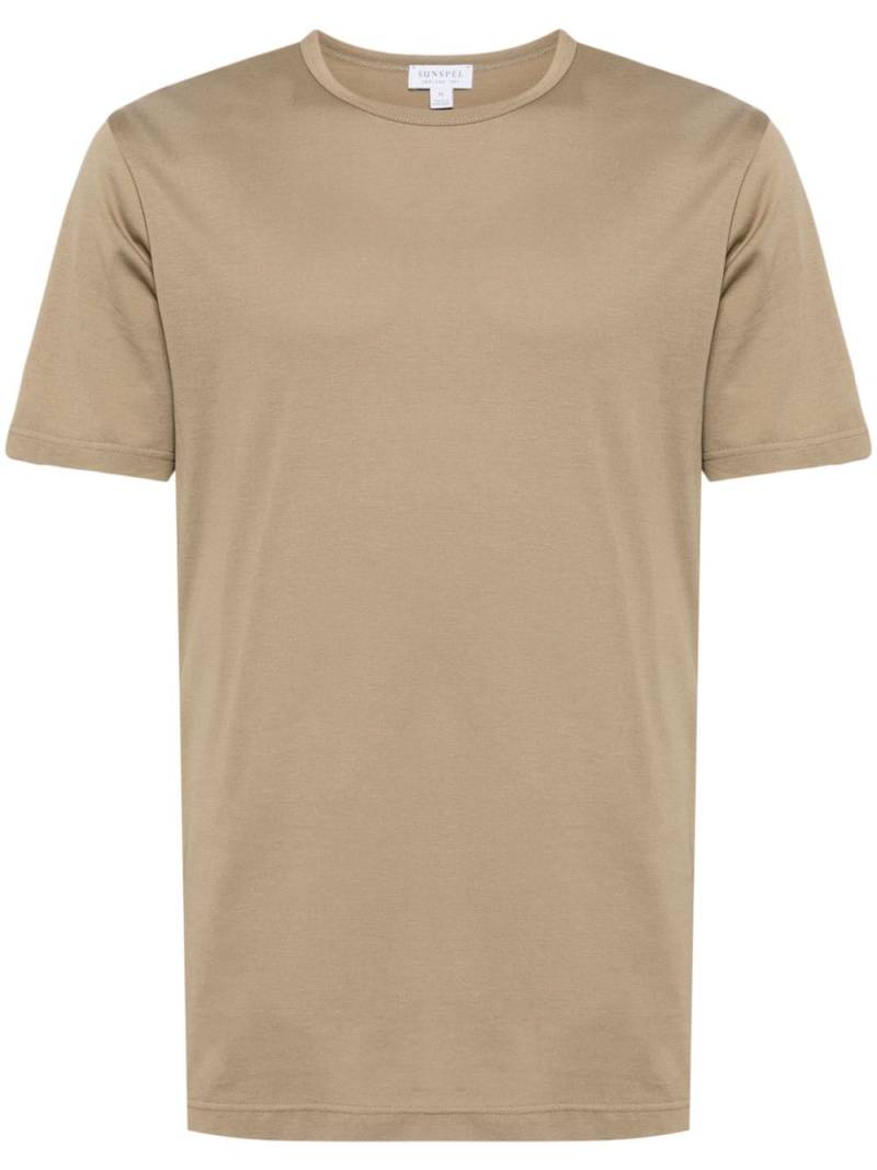 Sunspel crew-neck cotton T-shirt - Brown von Sunspel