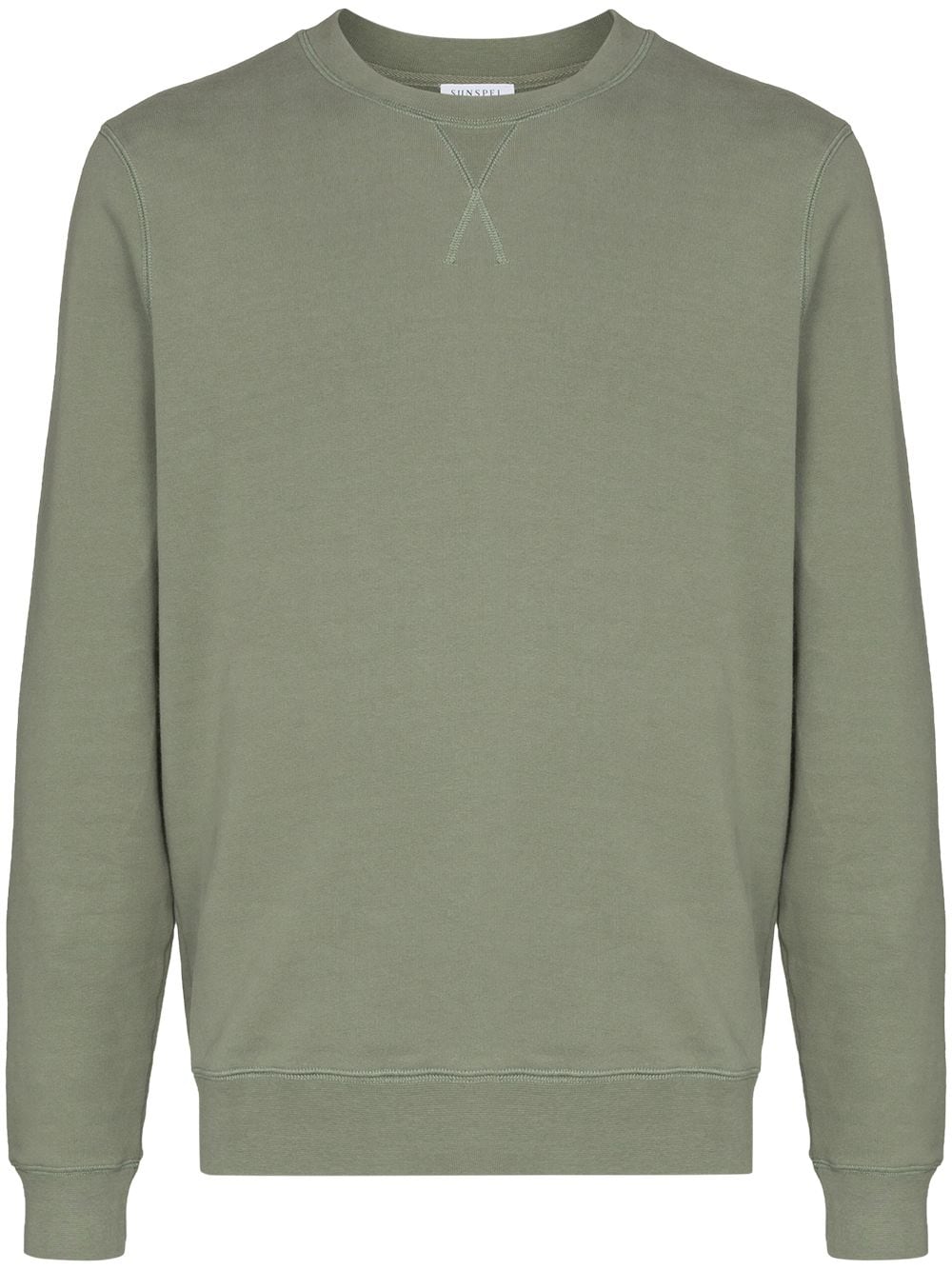 Sunspel crew-neck cotton sweatshirt - Green von Sunspel