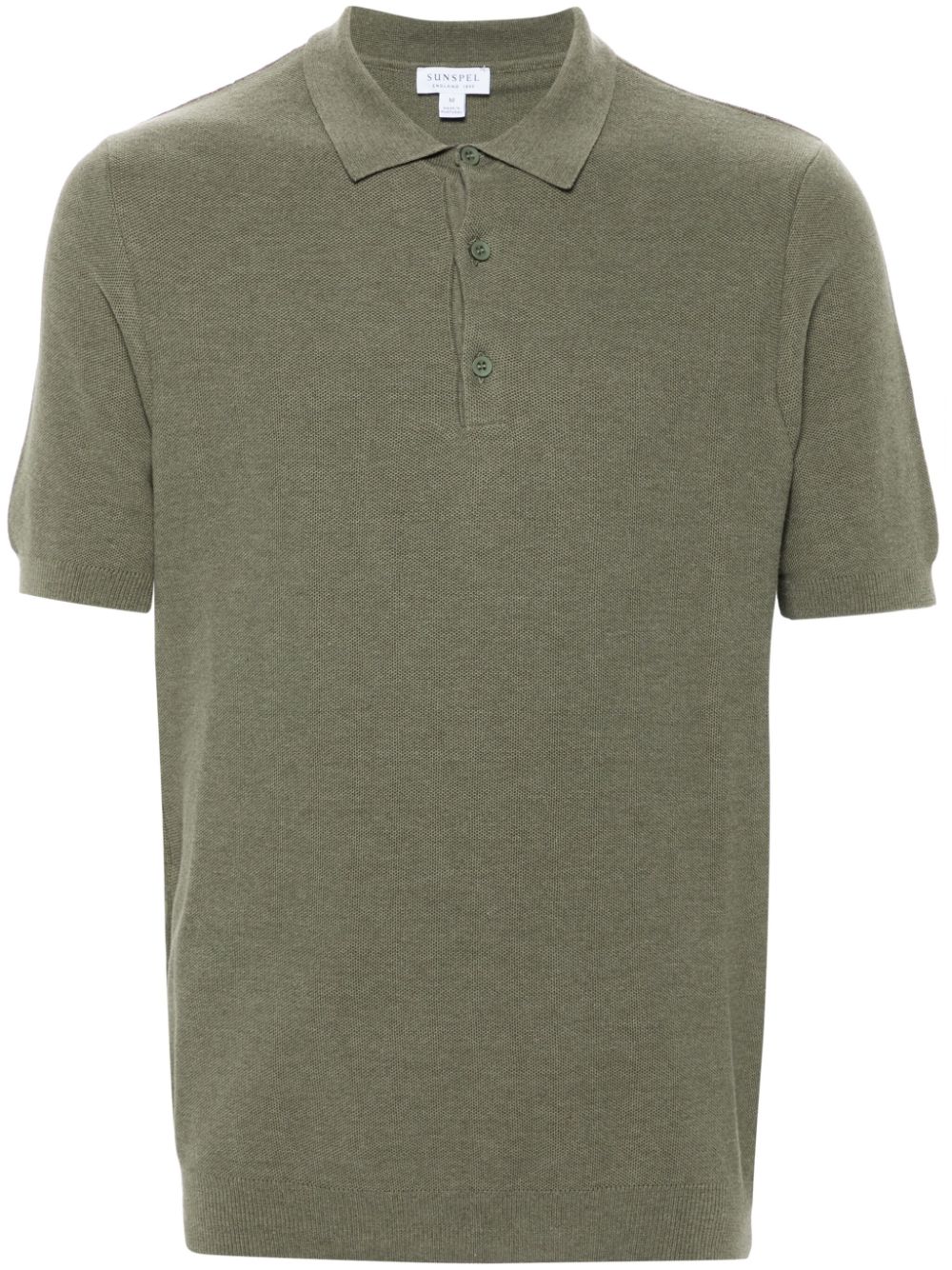 Sunspel fine-knit cotton polo shirt - Green von Sunspel