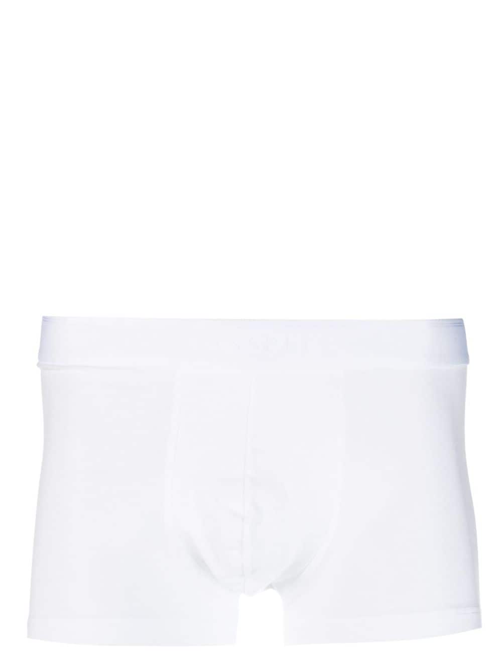 Sunspel logo-print jersey boxers - White von Sunspel