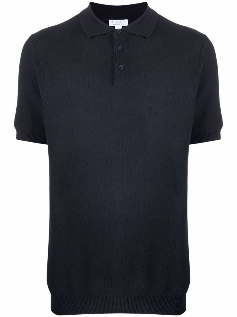 Sunspel short-sleeved cotton polo shirt - Blue von Sunspel