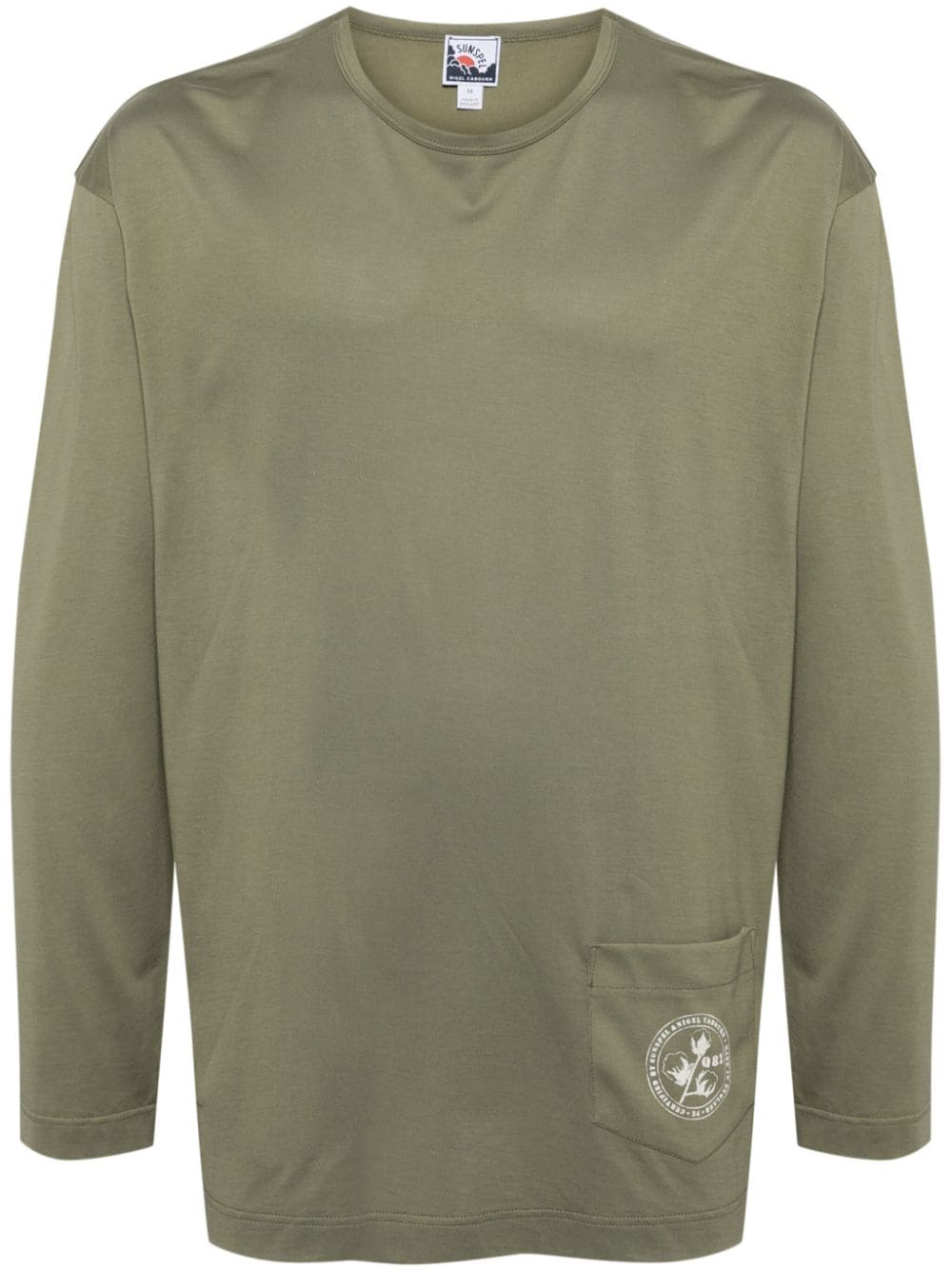 Sunspel x Nigel Cabourn long-sleeved cotton T-shirt - Green von Sunspel