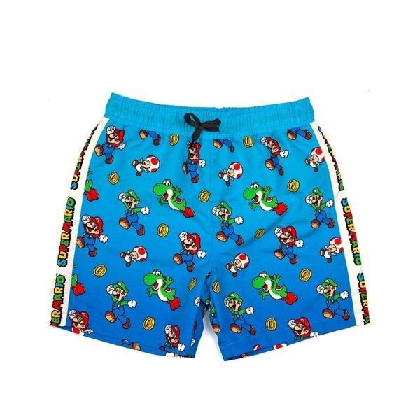 Badeshorts Jungen Stahlblau 146/152 von Super Mario