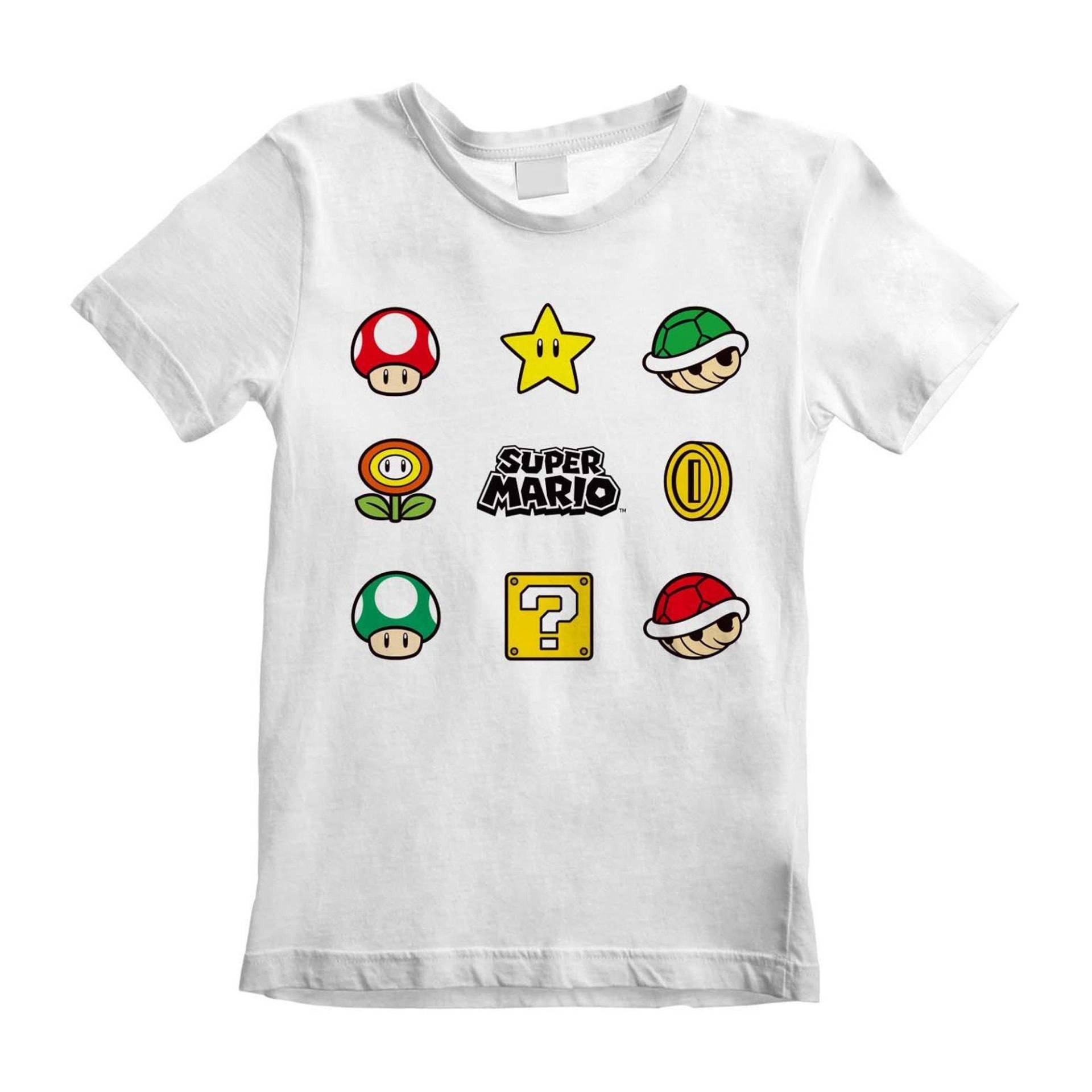 Items Tshirt Mädchen Weiss 104 von Super Mario