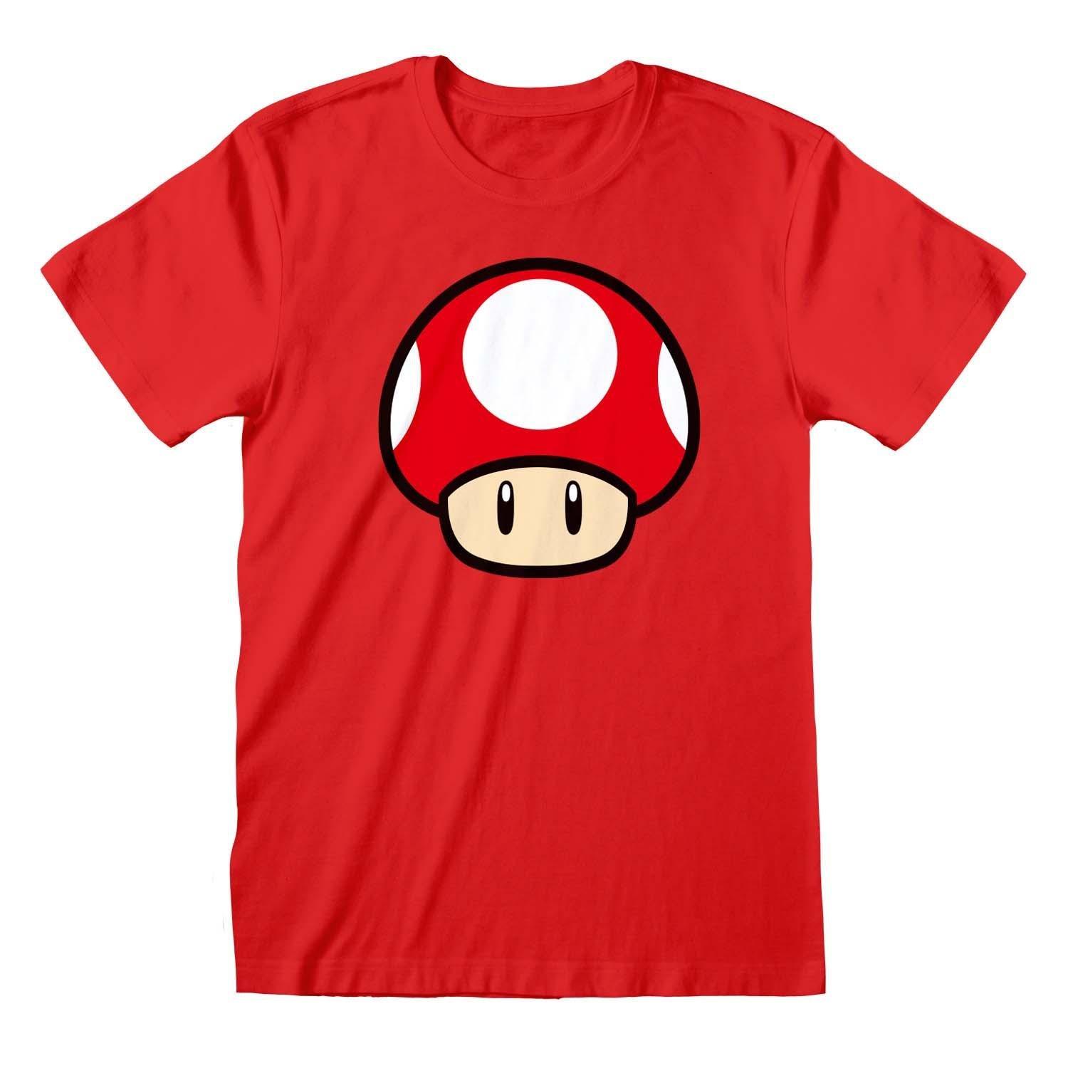 Power Up Tshirt Damen Rot Bunt XXL von Super Mario