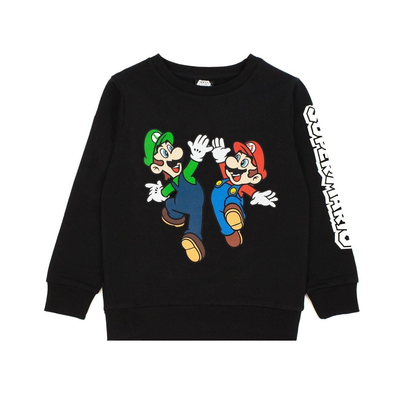 Sweatshirt Jungen Schwarz 128 von Super Mario