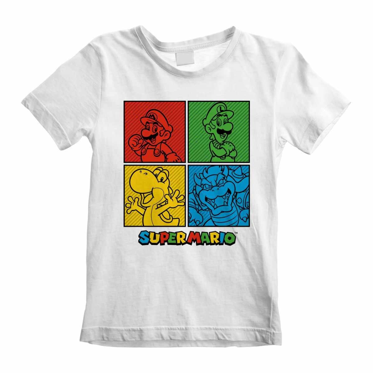 Tshirt Jungen Weiss 116 von Super Mario