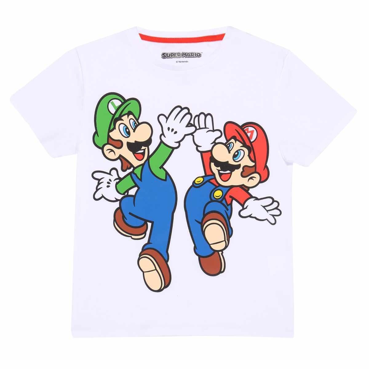 Tshirt Jungen Weiss 140/146 von Super Mario