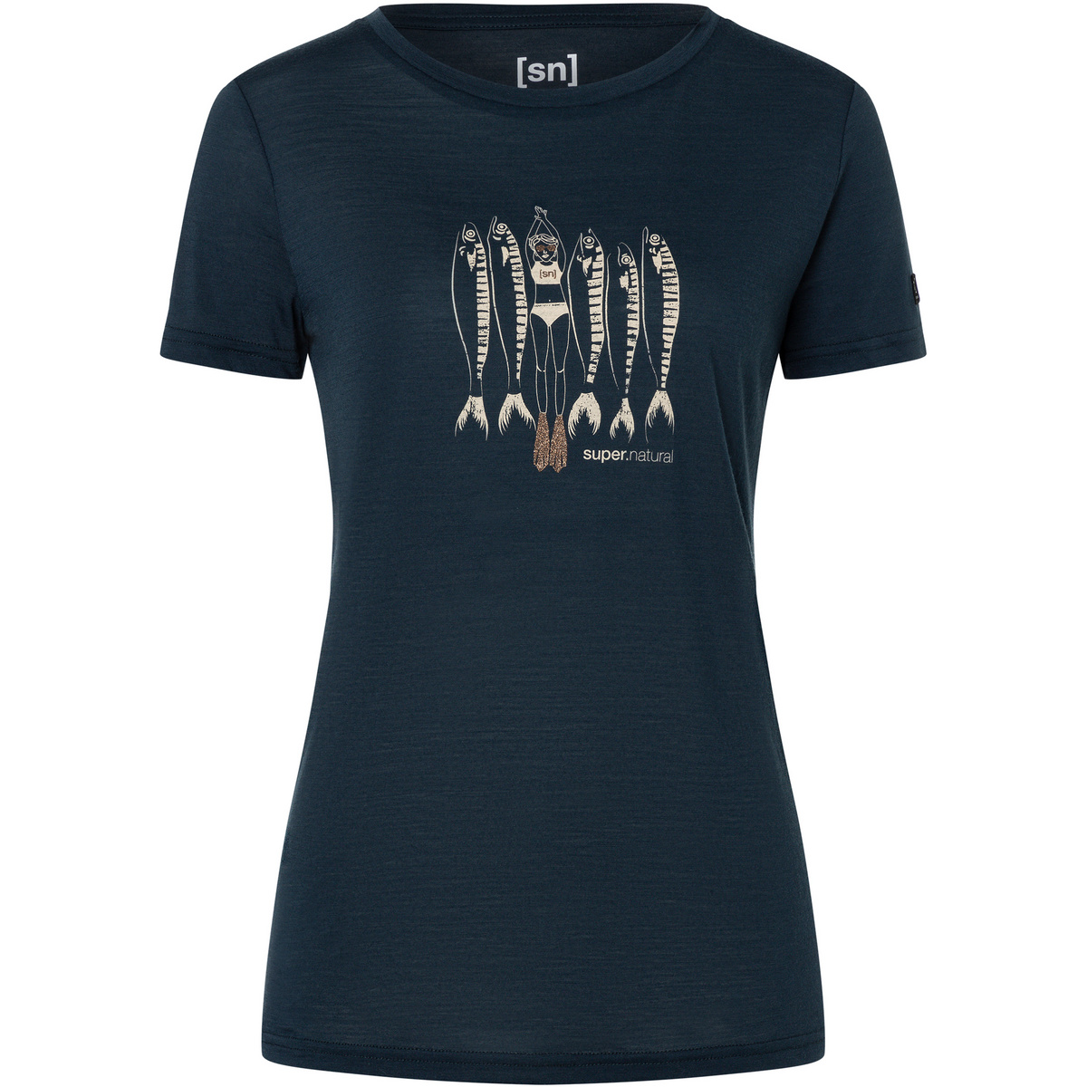 Super.Natural Damen Copper Sardine T-Shirt von Super.Natural