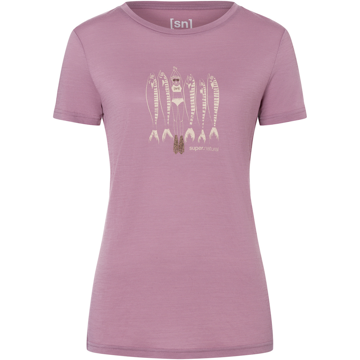 Super.Natural Damen Copper Sardine T-Shirt von Super.Natural